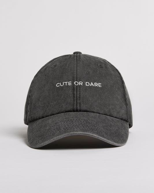 Cute or Dare | Low Profile Vintage Cap - Vintage Black