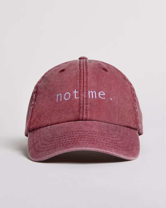 Not Me | Low Profile Vintage Cap - Vintage Red