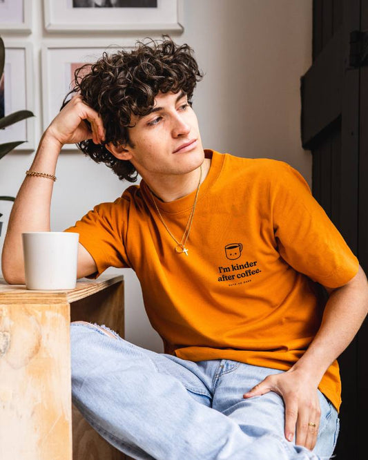 Kinder After Coffee T-Shirt in Burnt Orange