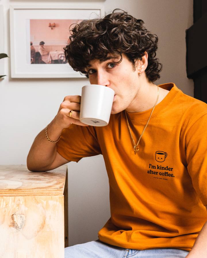 Kinder After Coffee T-Shirt in Burnt Orange