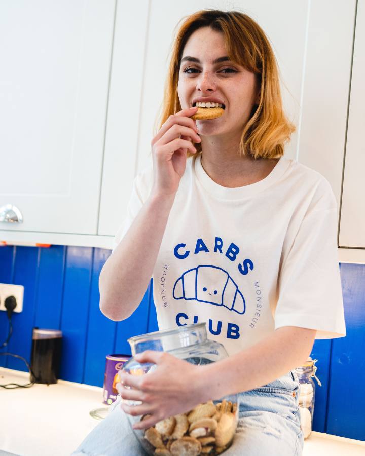 Carbs Club T-Shirt in Off White Home page CuteOrDare