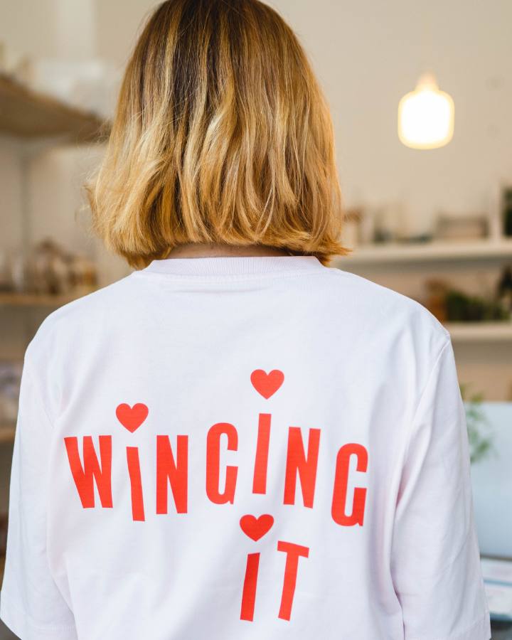 Winging It T-Shirt in Powder Pink