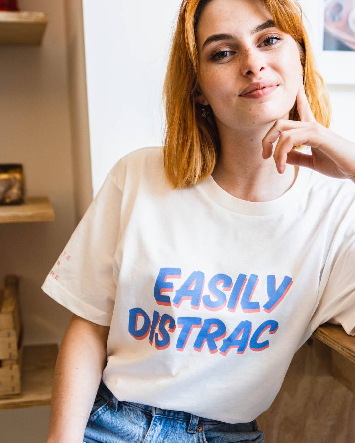 Easily Distrac T-Shirt in White