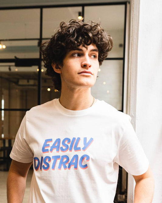 Easily Distrac T-Shirt in White