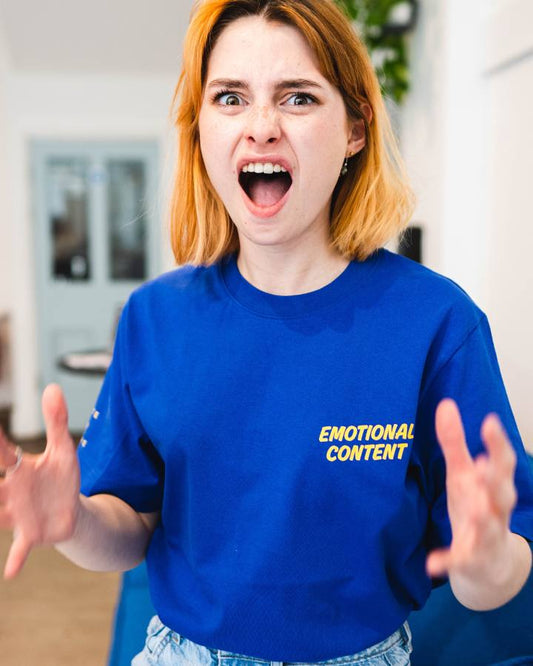 Emotional Content T-Shirt in Electric Blue