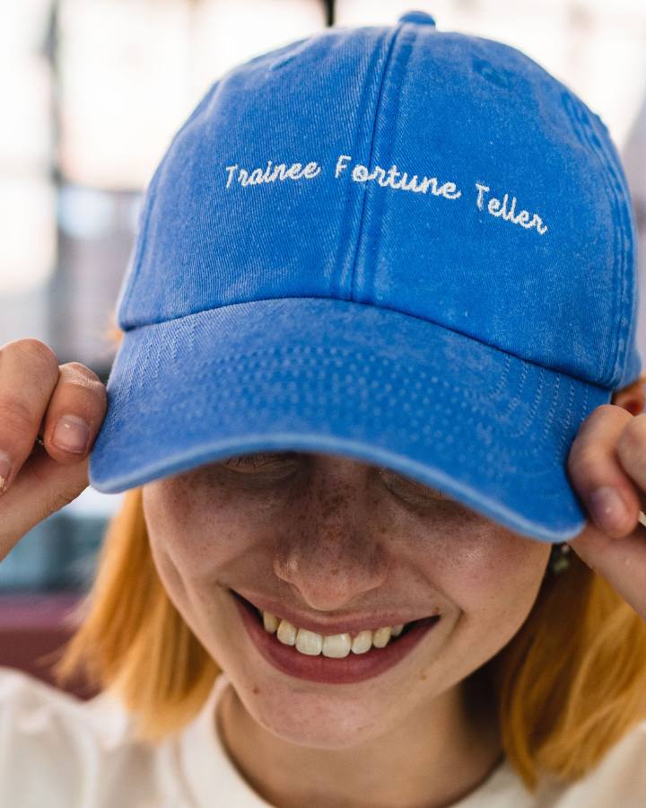 Trainee Fortune Teller | Low Profile Vintage Cap - Cornflower Blue CuteOrDare