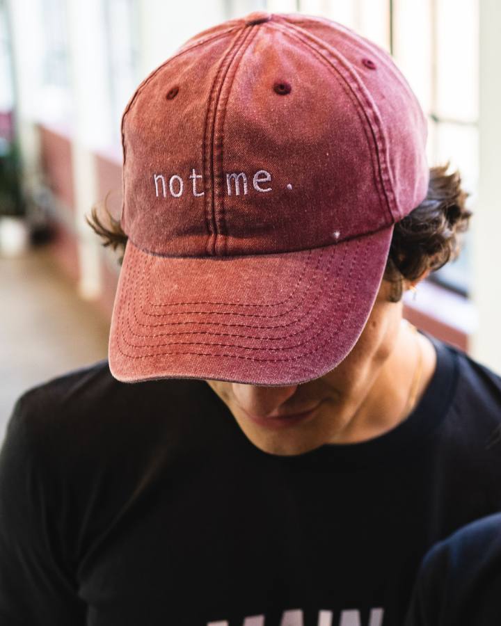 Not Me | Low Profile Vintage Cap - Vintage Red CuteOrDare