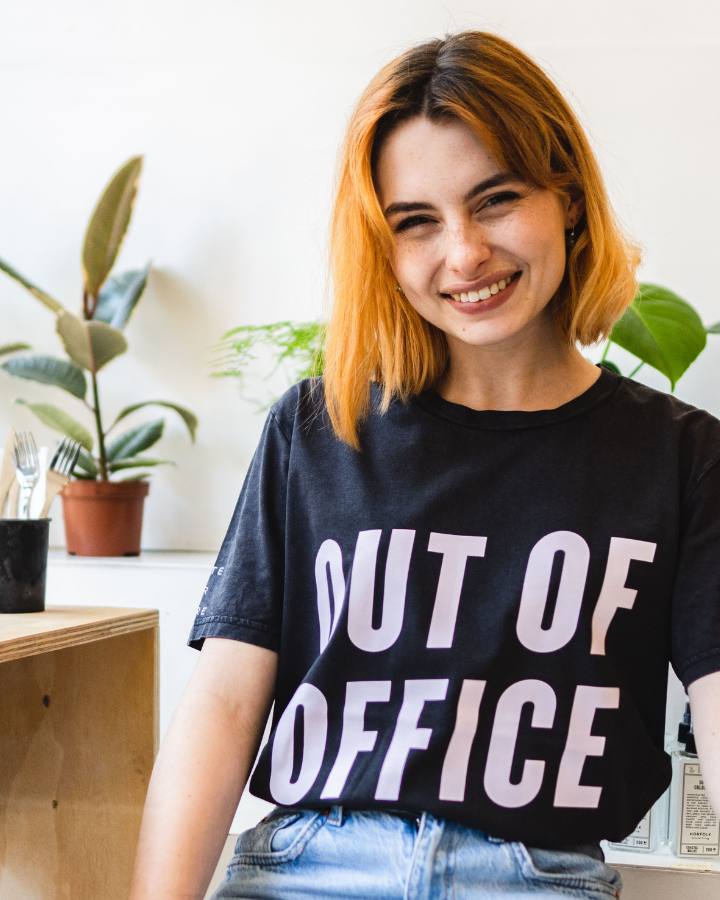 Out of Office T-Shirt in Black Rock Home page CuteOrDare