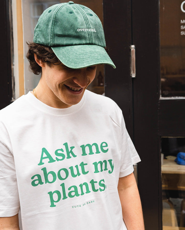 Ask Me About My Plants T-Shirt in White